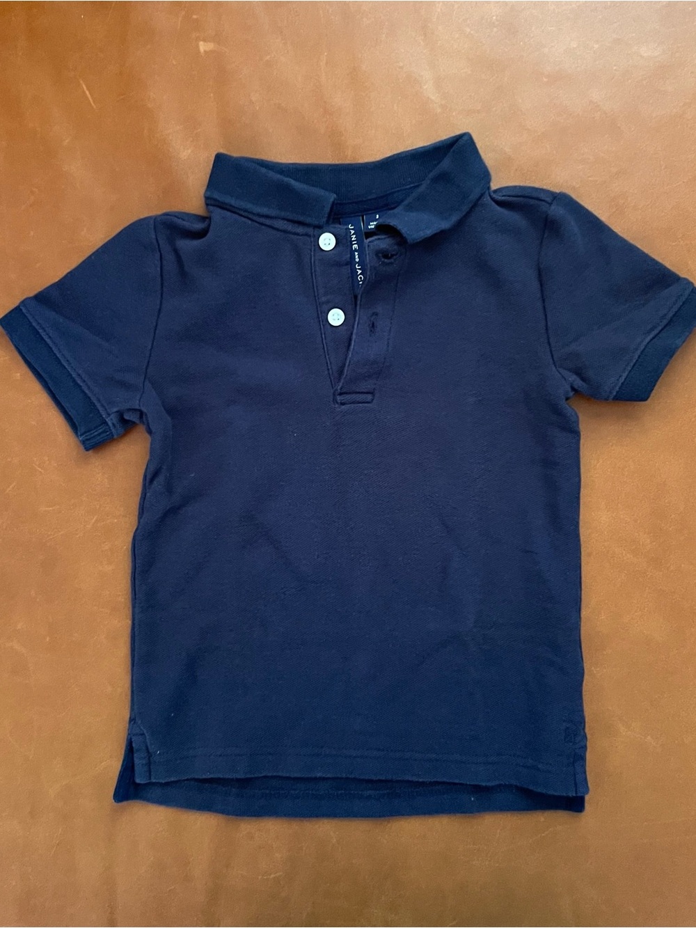 JANIE & JACK Navy Polo Shirt, Size 3